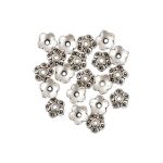 Розетки для бус 8 мм, 20 шт, 01 под античное серебро, Zlatka MFR-09