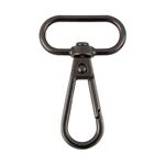 Карабин металл 25.0 мм (47х30 мм), 5 шт, 06 черн.никель, Gamma GHN-25