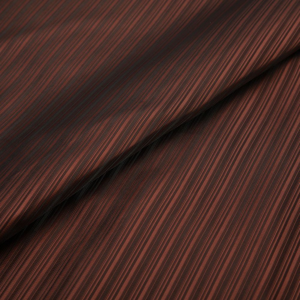 Ткань подкладочная (таффета) с рисунком 96 г/м², 500х145 см, 021 коричневый в полоску, Gamma JTR