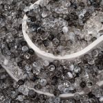 Бусины акрил 4х7 мм, 500 г, прозрач. в цвете, шайба, AD032 серый аквамарин, (7748710)2460 , Astra&Craft