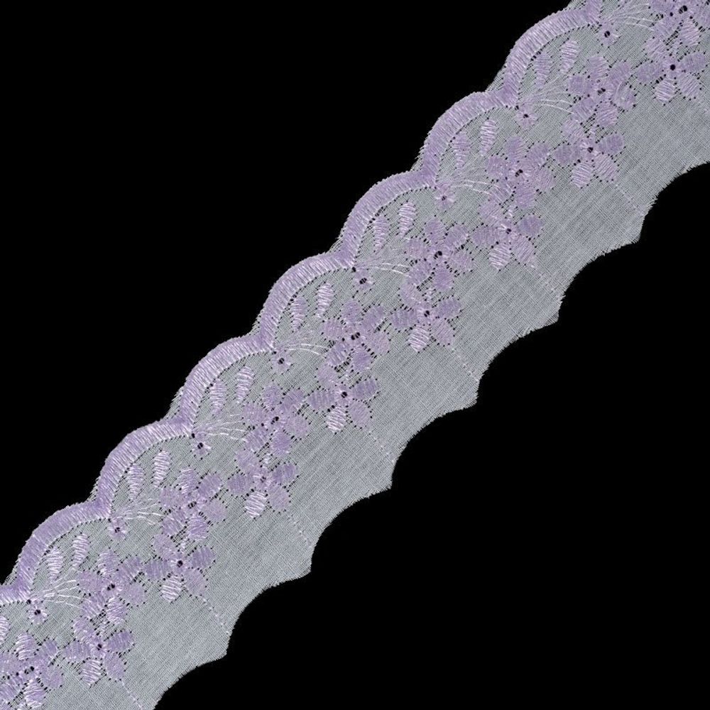Кружево шитьё 50 мм, диз. 313, цв.164 бл.сиреневый, уп. 13.71 м, Kruzhevo Кружево шитьё 50 мм, диз. 313, цв.164 бл.сиреневый, уп. 13.71 м, Kruzhevo