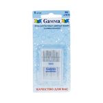 Иглы для швейных машин базовые универсальные 130/705 H, №70, 5 игл, М, Gamma NU №70