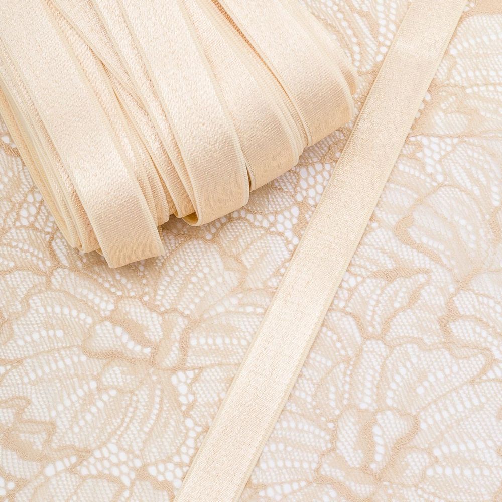 Резинка бельевая (бретелечная) 14.0 мм / 25 метров, шампань