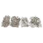 Кнопка рубашечная (джерси) пуговица ⌀9.5 мм, ≈72 шт, МЕТАЛЛ, белый/никель, NEW STAR