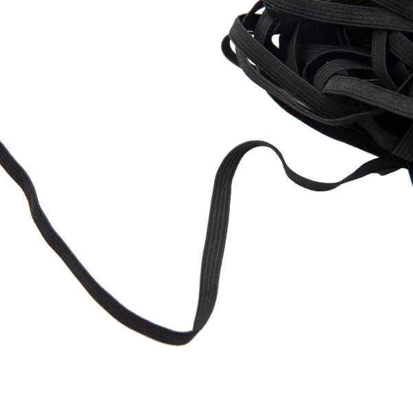 Резинка бельевая (стандартная) вязаная 8.0 мм / 100 метров, черный, Гамма 0008 Ч