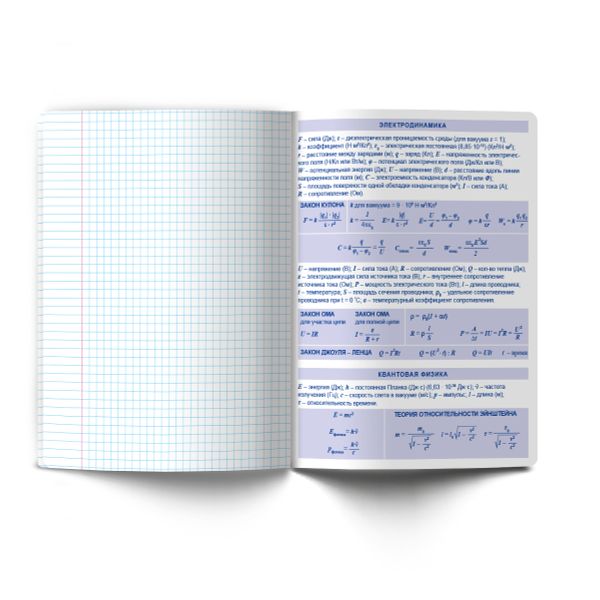 Тетрадь со справочным материалом Огромный мир внутри, A5 48 л. на скобе 60 г/м², белизна 90% 10 шт клетка, 01805 Огромный мир внутри Физика, Светоч Т278