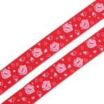 Лента репсовая (в рубчик) Губки, 15 мм, 3м, красный