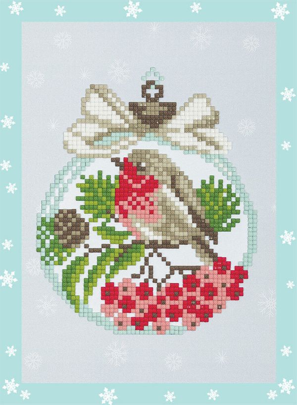 Алмазная (кристальная) мозаика Фрея, Малиновка, 19,5х14 см