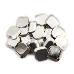 Часть кнопки 5/22x22 никель 3D без ответной части, 20 шт