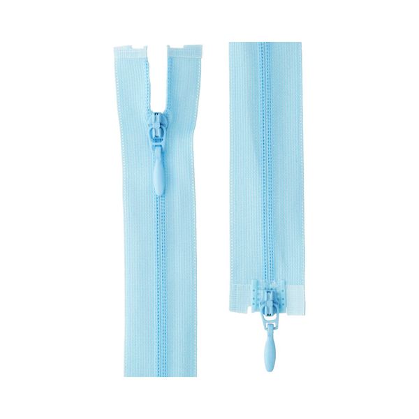 Молния спираль потайная плательная Т3 (3 мм) 2 зам., разъем., 60 см, 177 св.голубой, G103L2 Gamma, 10 шт