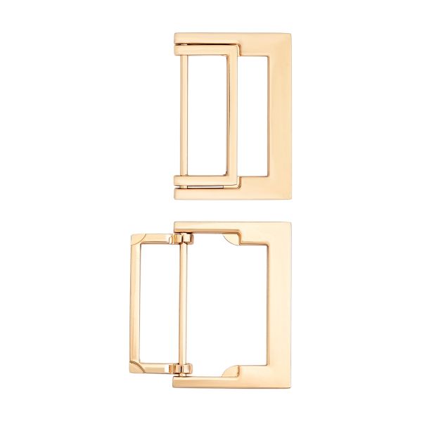 Пряжка прямоугольная 30 мм, металл (Gold Золото), МТ_1871, 6 шт