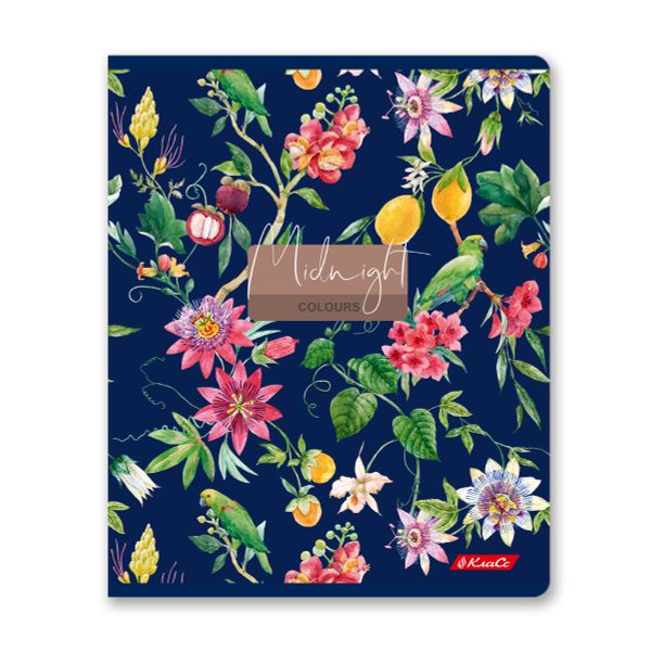 Тетрадь ученическая общая, выборочные блёстки, A5+ 80 л. на скобе 65 г/м², белизна 100%, 5 шт, клетка в термоусадочной пленке, 000483 Вальс цветов, Светоч 80ТСК5_5_2_1