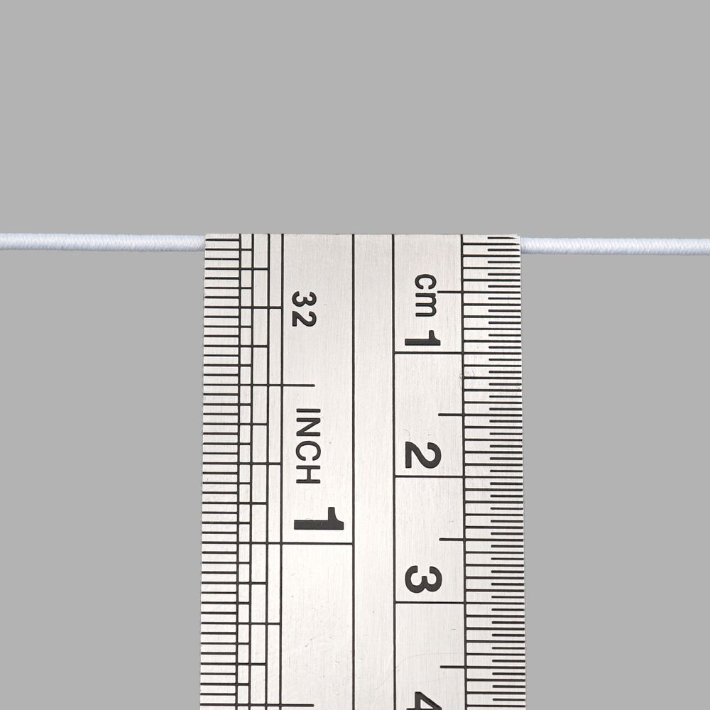 Резинка шляпная (шнур эластичный) ⌀1.0 мм / 30 метров, 0370-1100, цв.белый