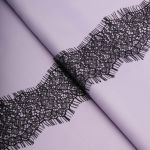 Кружево шантильи (реснички) на сетке 85 мм / 30 метров, черный, 3AR1259