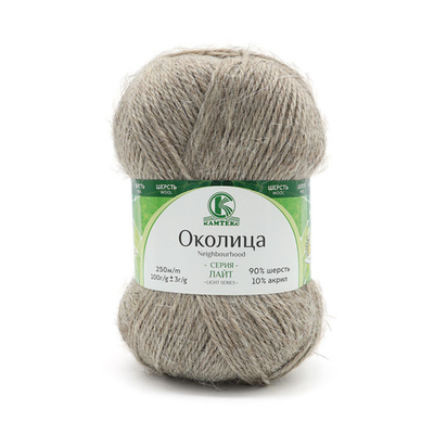 Пряжа Камтекс Околица / уп.5 мот. по 100 г, 250 м, 007 лен