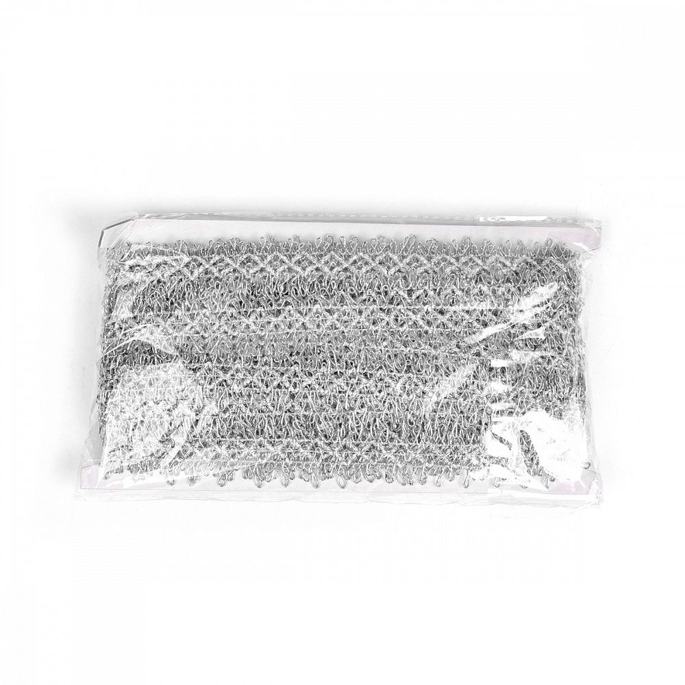 Тесьма отделочная 28 мм, 9447 цв.серебро уп.13.71м