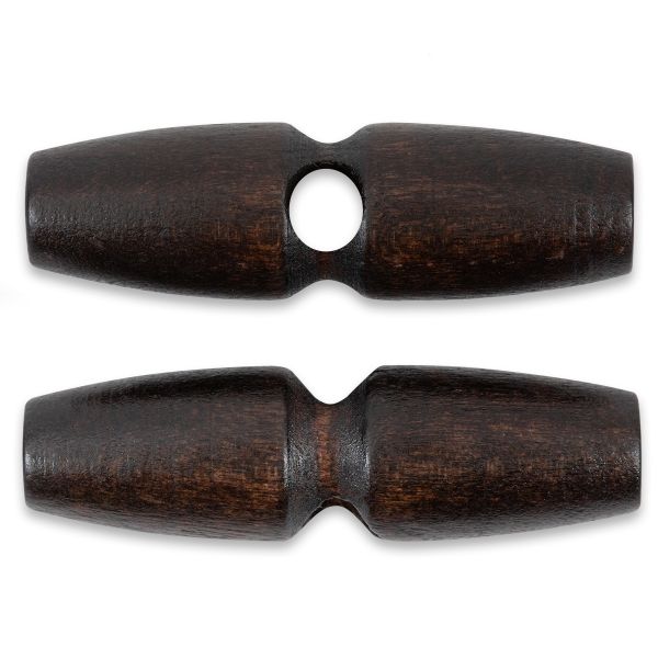 Пуговицы деревянные 50 мм, 24 шт, дерево, №304 т.коричневый, Blitz DRN 0121