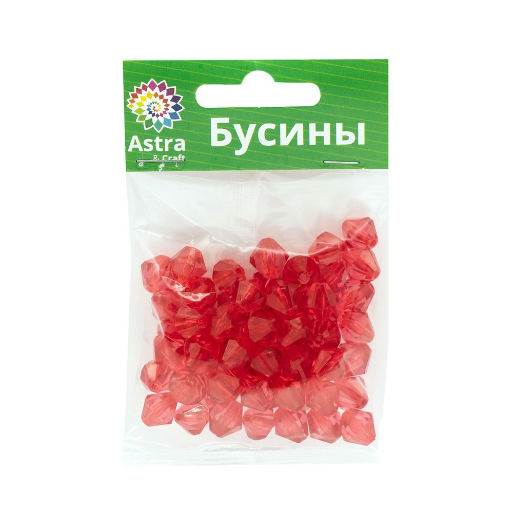 Бусины акрил ⌀10 мм, 25 г, ромбовидные, Astra&Craft, 7