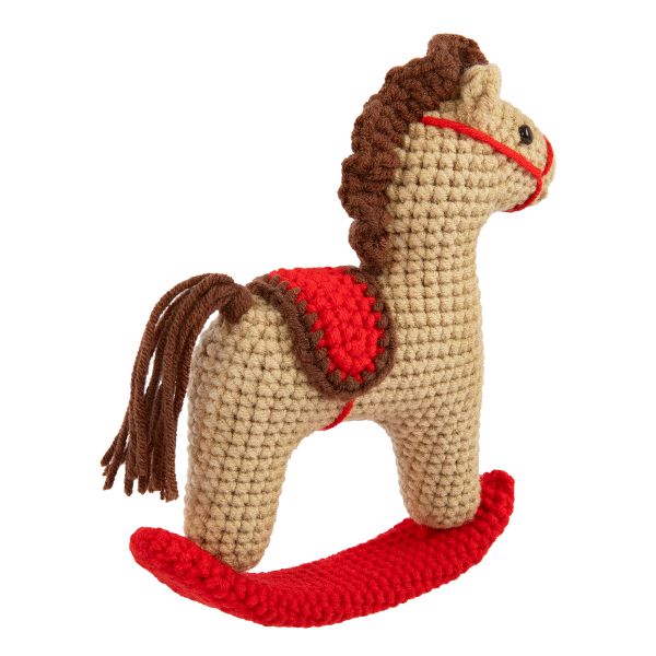 Набор для вязания игрушки Miadolla AMG-0154, Лошадка-качалка, 17 см