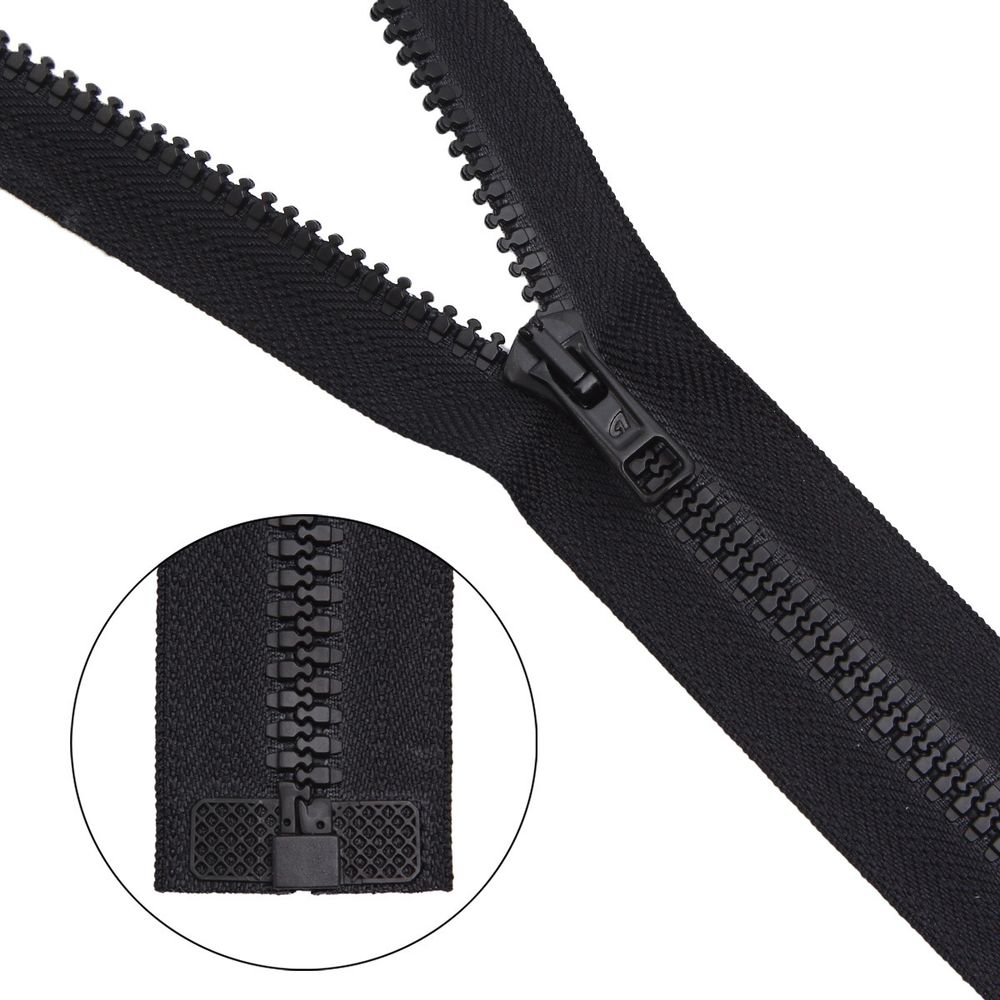 Молния трактор Arta Т6 (6 мм) 1 зам., разъем., 50 см, цв. 077 черный, уп.5 шт