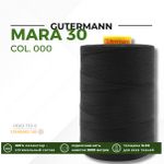 Нитка Gutermann Mara 30 (3000 метров), 1 боб., для отстрочки | _000 черный