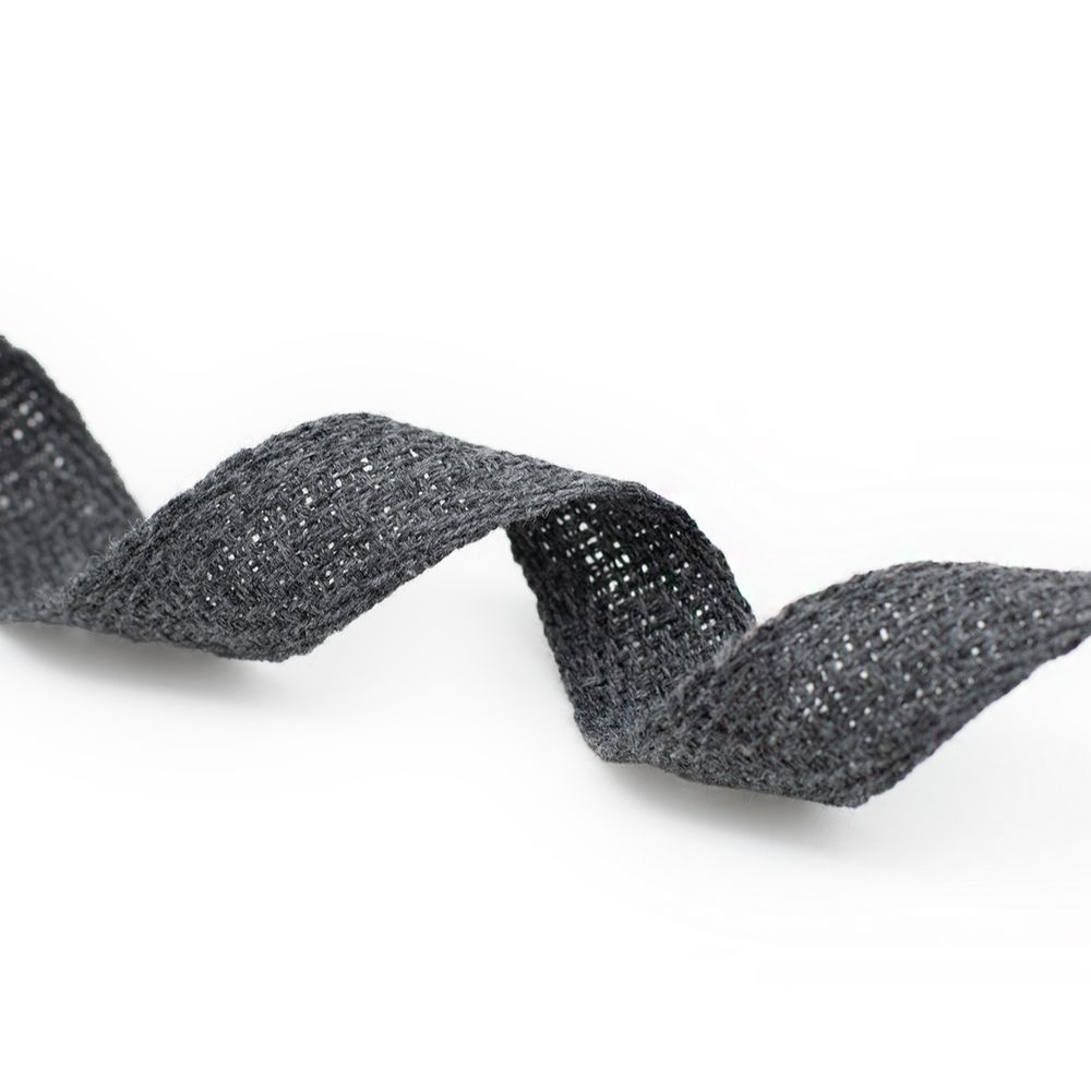 Тесьма (лента) киперная (100% х/б) 15 мм / 25 метров, рис.9758, 16 т.серый, С3863Г17