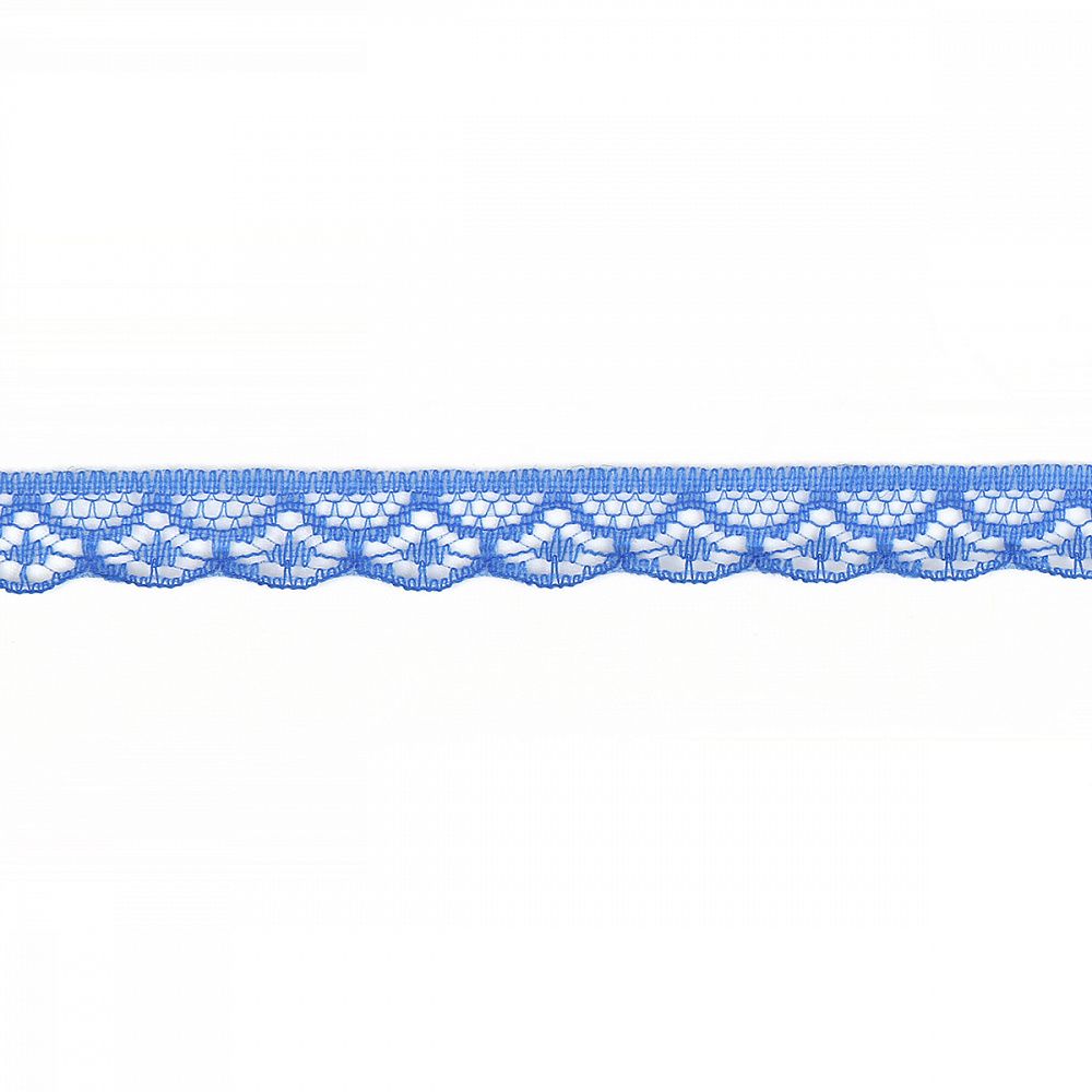 Кружево отделочное в стиле "трикотаж" 12 мм диз. 150-2 цв.13 синий уп.27,4м