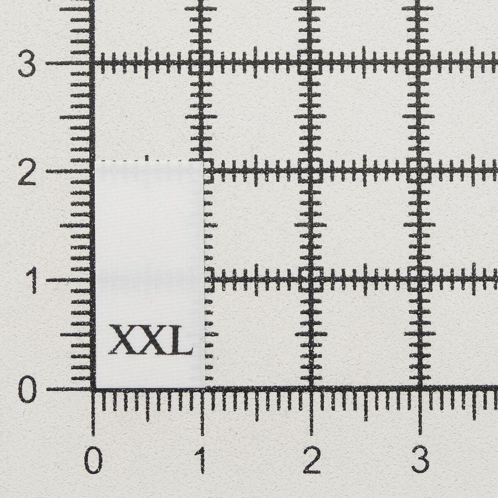 Этикетка-размерник, белый, 10х20 мм, 100 шт, XXL