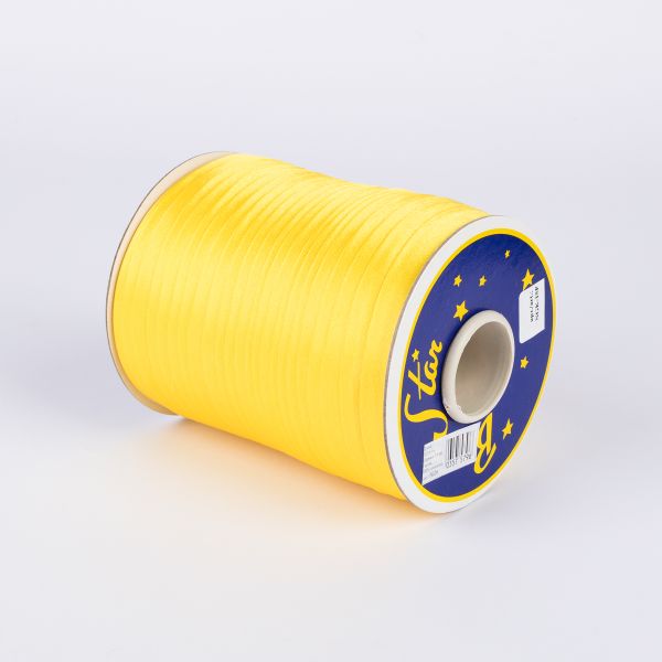 Косая бейка атласная 15 мм / 132±1 метра, В026 желтый, NGK-15P