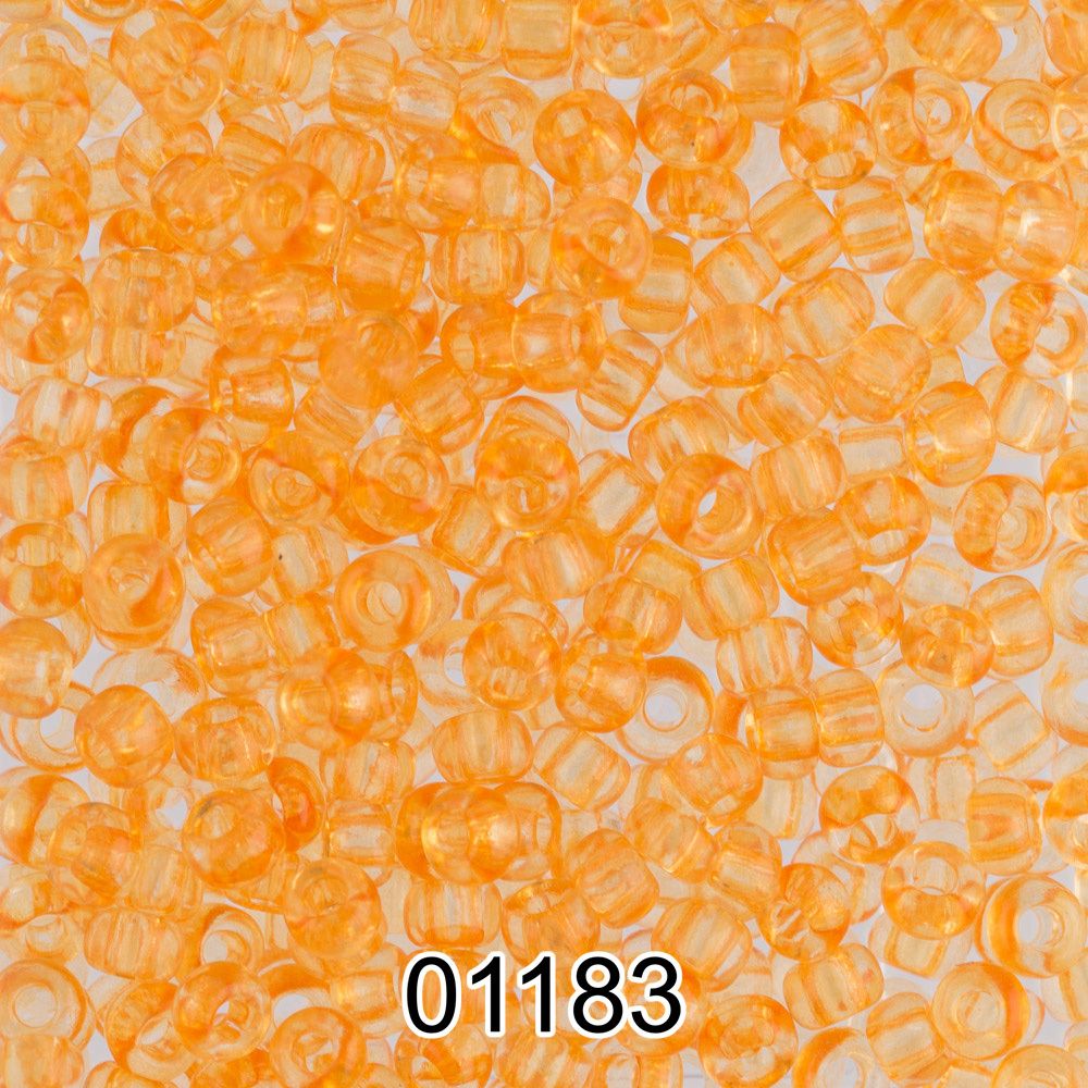 Бисер Preciosa круглый 10/0, 2.3 мм, 500 г, 01183 (Ф341) св.оранжевый