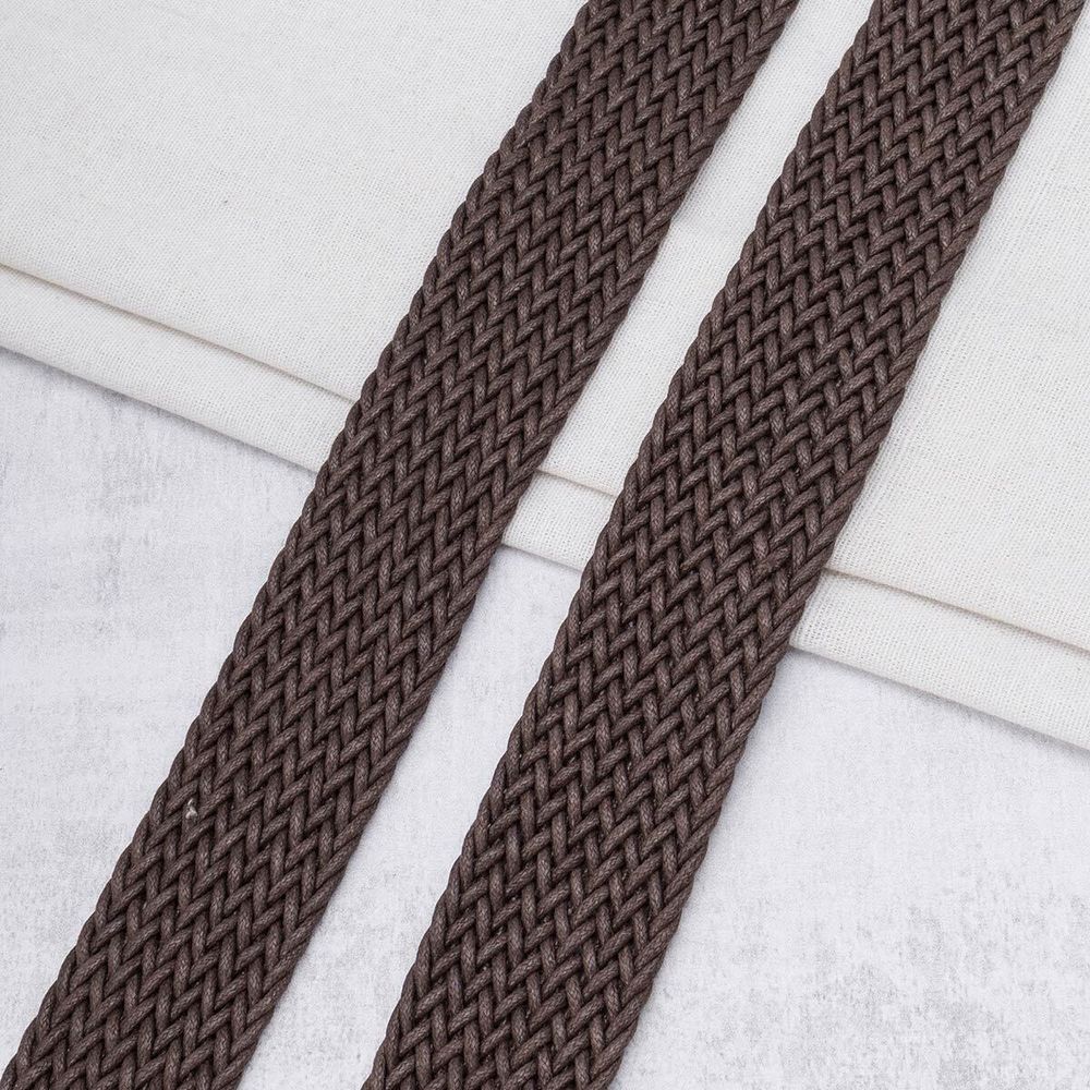 Стропа (ременная лента) 45 мм / 45.72 метра, [75.59 г/пог.м], плетеная вощёная, ZH108 коричневый, 3Al299