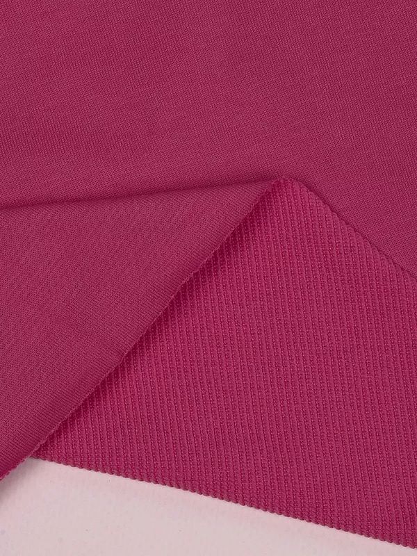 Футер 2-нитка петля поликоттон стрейч 220 г/м², 160 см / 30 метров, ФУТ2Х.TBY.ХЛ-ПЭ.51, цв.51 фуксия