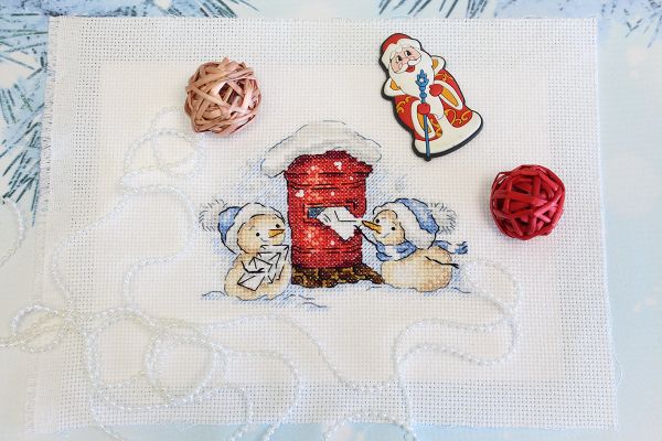 Набор для вышивания нитками МП Студия (Жар-птица), Письмо Деду Морозу 10х13 см