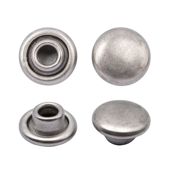 Хольнитены джинсовые ⌀7мм цв.металл (без гвоздя), серебро BIG, 53421, 100 шт