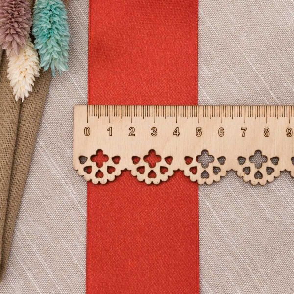 Лента атласная 1-сторонняя 50.0 мм / 22.86±1 метров, аналог 7730446, 139 темно-оранжевый, DDZ2401, Globus