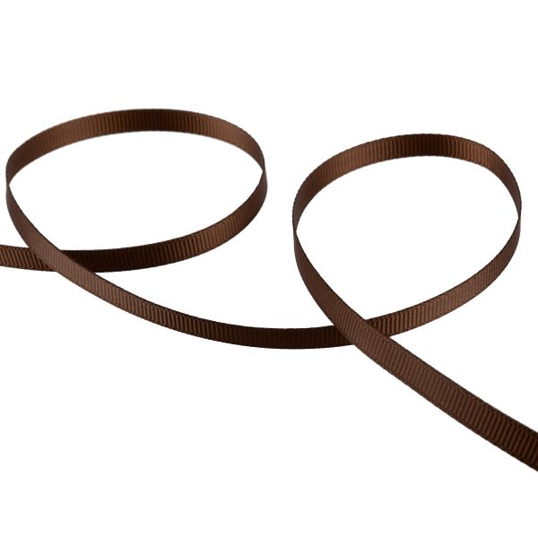 Лента репсовая нарезка _6.0 мм / 10 шт по 5.4 метра, 017 т.коричневый, Gamma GR-06