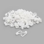 Крючки шторные для карниза 27 мм, ⌀7 мм, роликовые, пластик, белый, 100 шт, (PPA123)