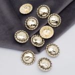 Пуговицы на ножке 36L=23 мм, металл, Gold (золотой), 10 шт, MP01