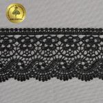 Кружево гипюр (плетёное) 65 мм / 13.71 метров, TBY 8GB014, цв.черный