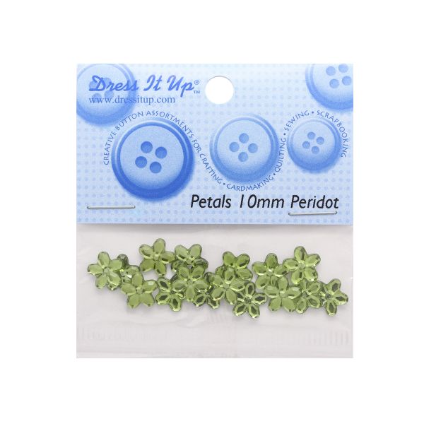 Кабошон декор подарков Цветы 10 мм, 15 шт, светло-зеленый, Dress it up