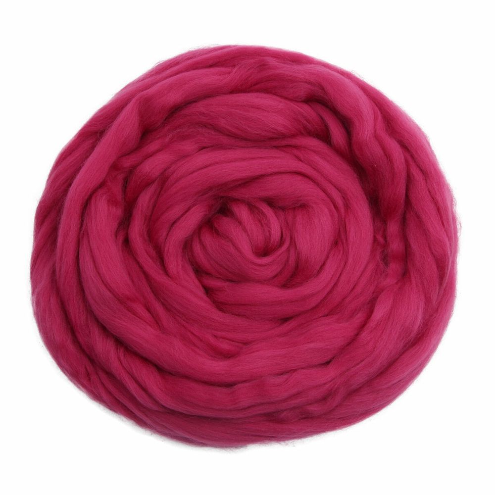 Шерсть для валяния мериносовая тонкая 100%, 100 гр. (1514 темная мальва)
