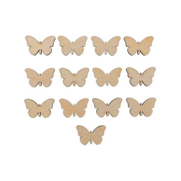 Заготовка из фанеры Мини-набор 1.5х2.3х0.3 см, 13 шт, Бабочки, Mr.Carving, БА-35