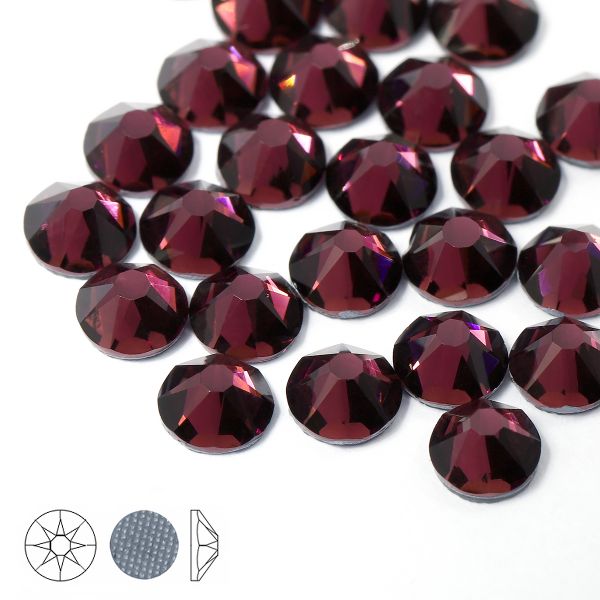 Стразы термоклеевые Xirius 8+8 граней (3,8-4,0 мм) HF16-13 цв. Amethyst, уп. 100 шт