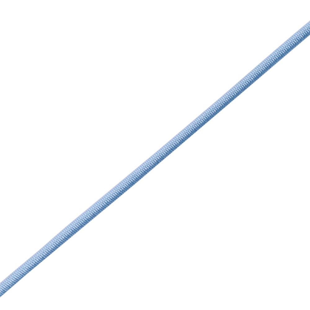 Резинка шляпная (шнур эластичный) ⌀2.0 мм / 30 метров, голубой