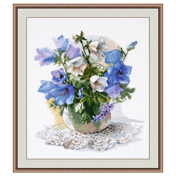 Набор для вышивания нитками Овен, Лазоревый звон, 24х27 см