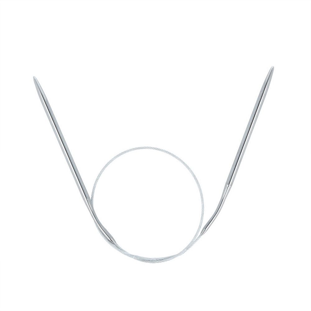 Спицы круговые металл ⌀4,0 мм, 40 см, с металлической леской, Gamma MKS