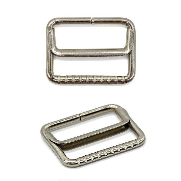 Пряжка ременная металл 27 мм, жилетная, с планкой, никель, 10 шт, BIG