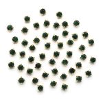 Хрустальные стразы в цапах/золото, 4мм, 50 шт/упак, Astra&Craft (36 изумрудный), 4AR159/166
