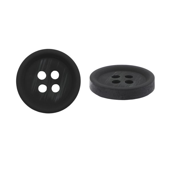 Пуговицы 4 прокола 24L (15мм), (Black (черный)), 36 шт, 613988-2