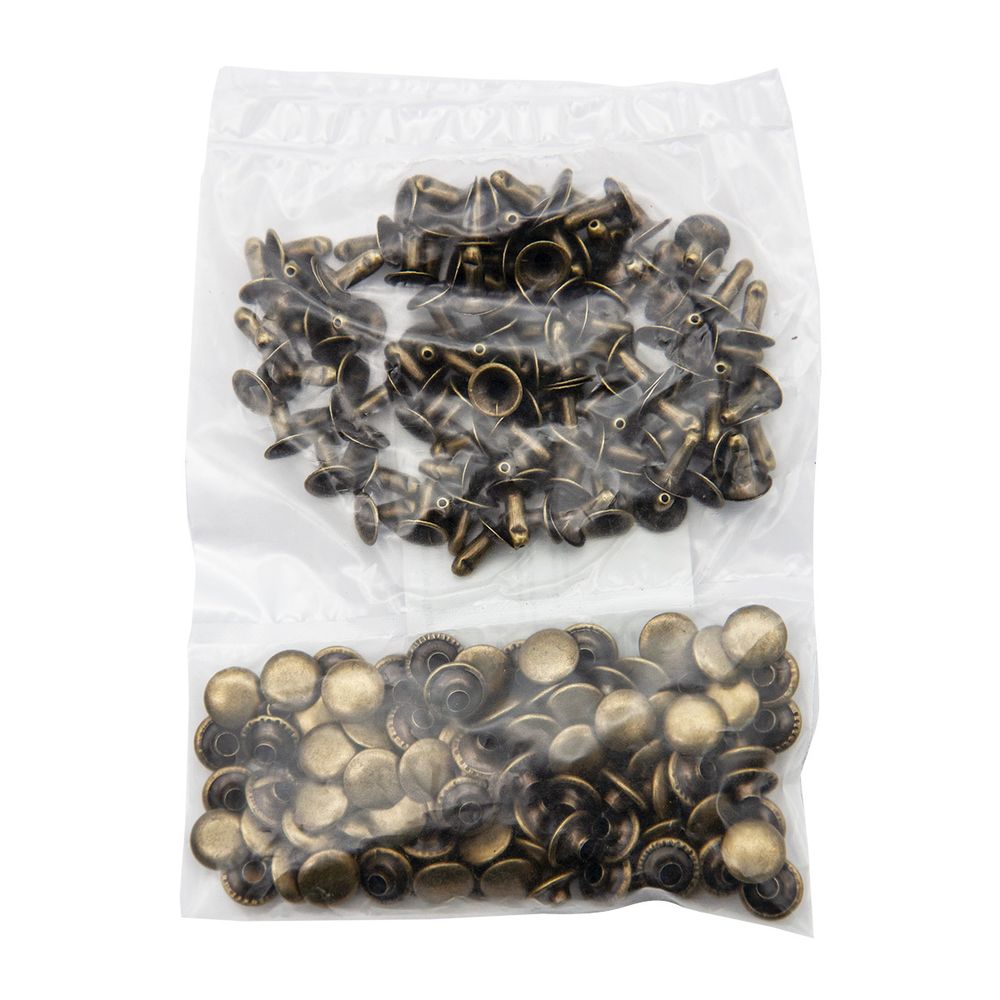 Хольнитены ⌀9 мм, h=9 мм, сталь, New Star №33.5, цв.антик, ≈100 шт